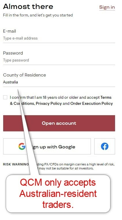 Quadcode Markets Account Opening Step One Quadcode Markets Account Opening Step One